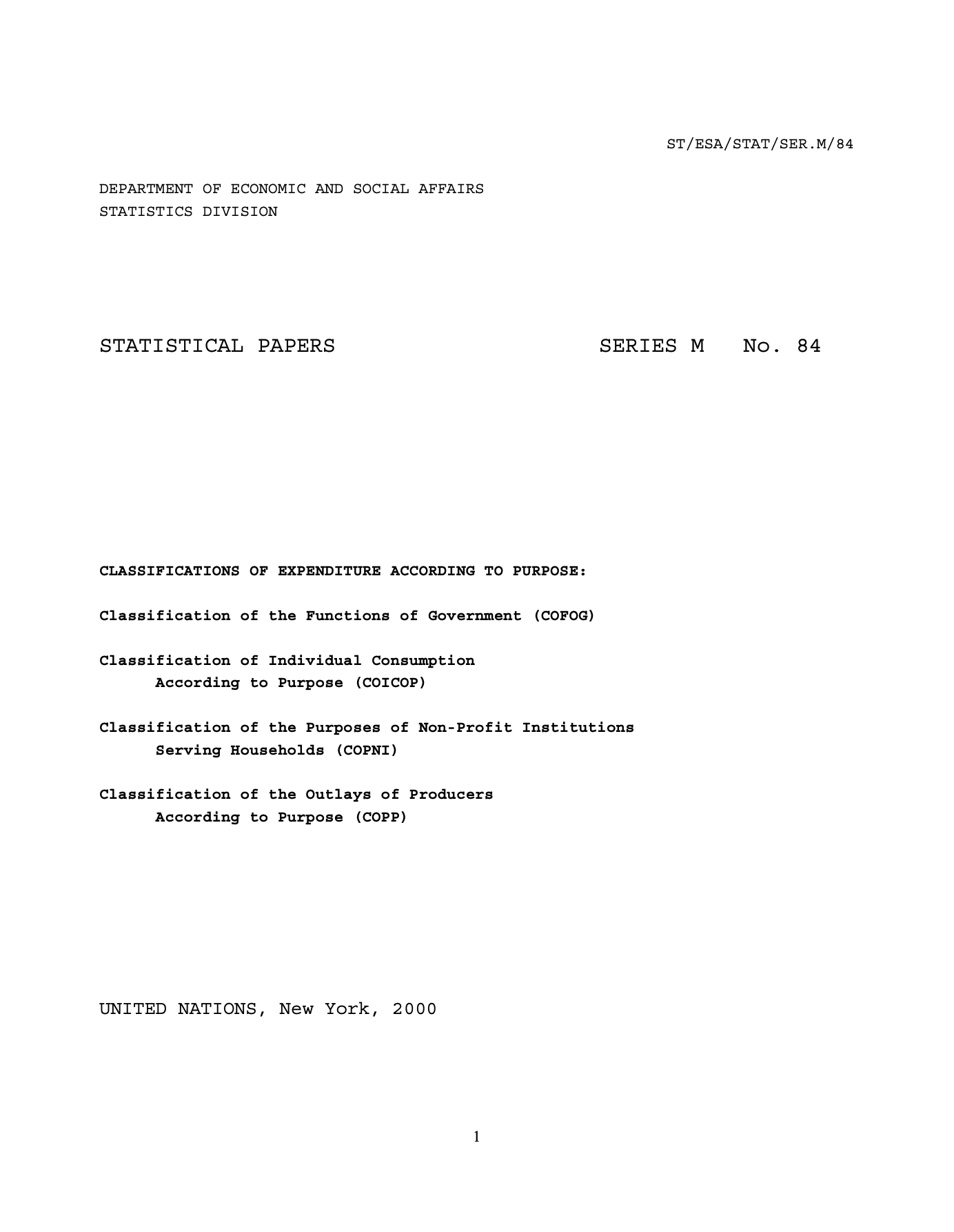 Classification of Individual Consumption by Purpose (COICOP)